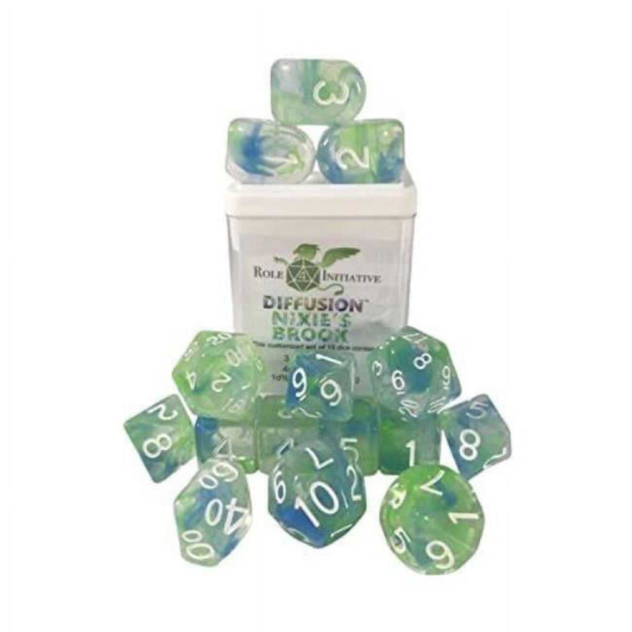 Picture of Role 4 Initiative R4I50533-FC-S Diffusion Nixies Brook SPR Dice, Set of 15