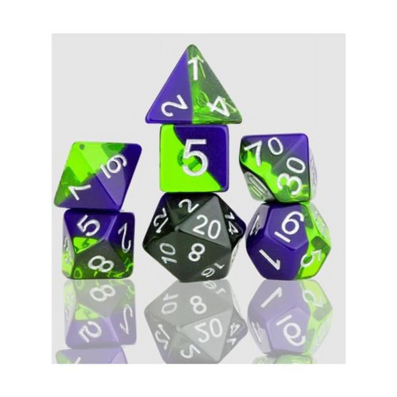 SDZ000907 Sea Glass Dice - Set of 7