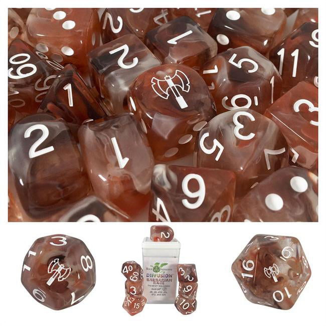 Picture of Role 4 Initiative R4I50521-7C-S Diffusion Barbarian Rage Dice - Set of 7