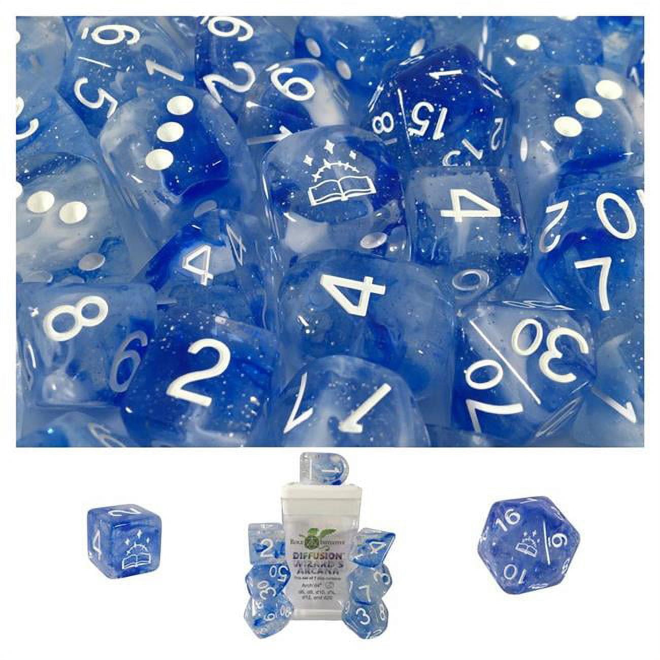 Picture of Role 4 Initiative R4I50532-7C-S Diffusion Wizards Arcana Dice - Set of 7