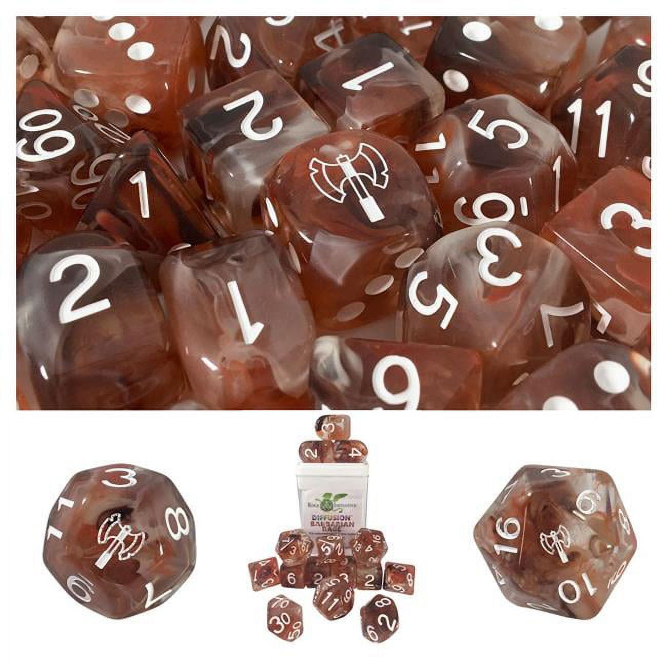 Picture of Role 4 Initiative R4I50521-FC-S Diffusion Barbarian Rage Dice - Set of 15