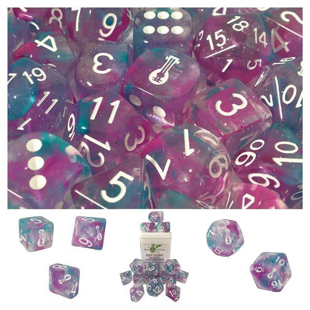Picture of Role 4 Initiative R4I50522-FC-S Diffusion Bardic Inspiration Dice - Set of 15