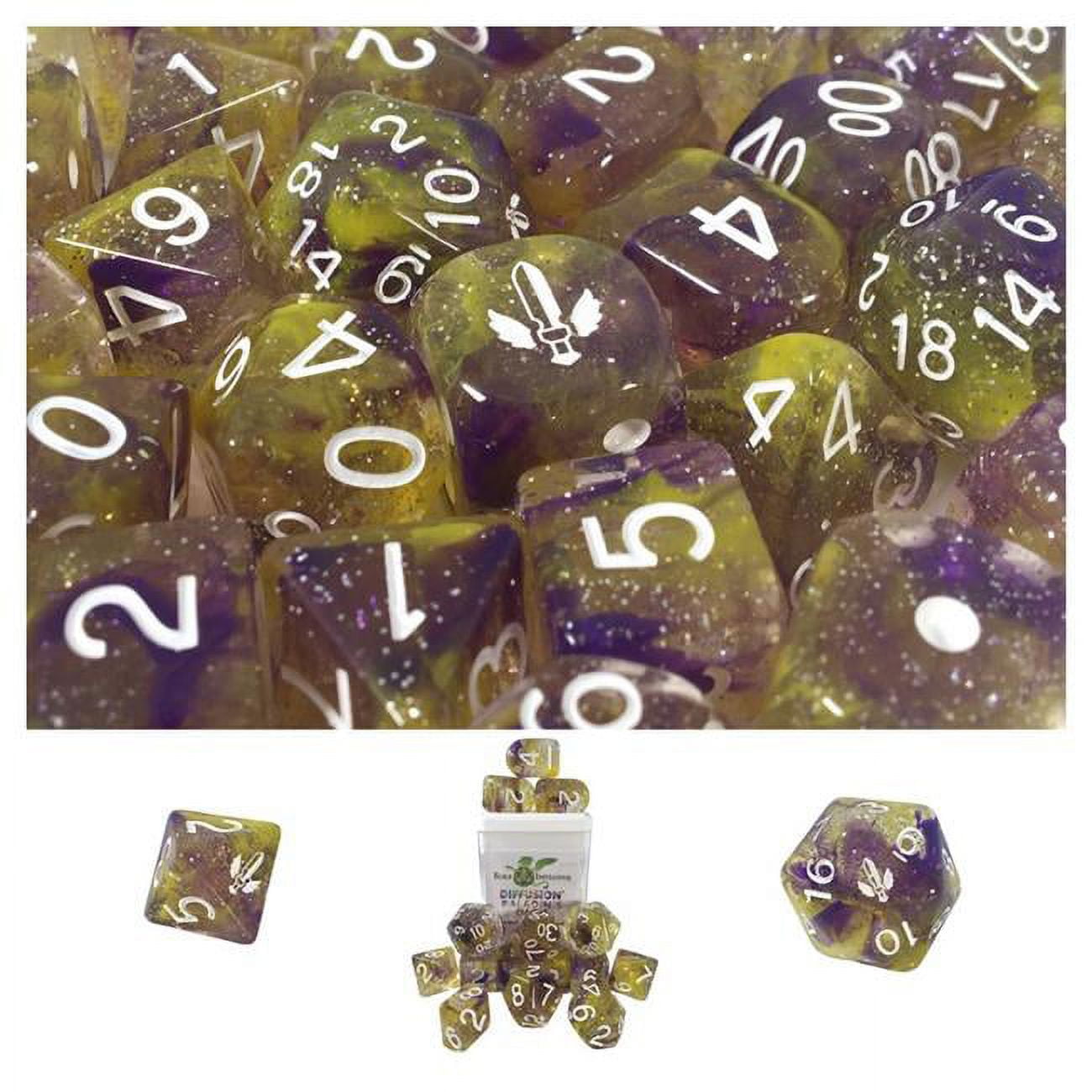 Picture of Role 4 Initiative R4I50527-FC-S Diffusion Paladins Oath Dice - Set of 15