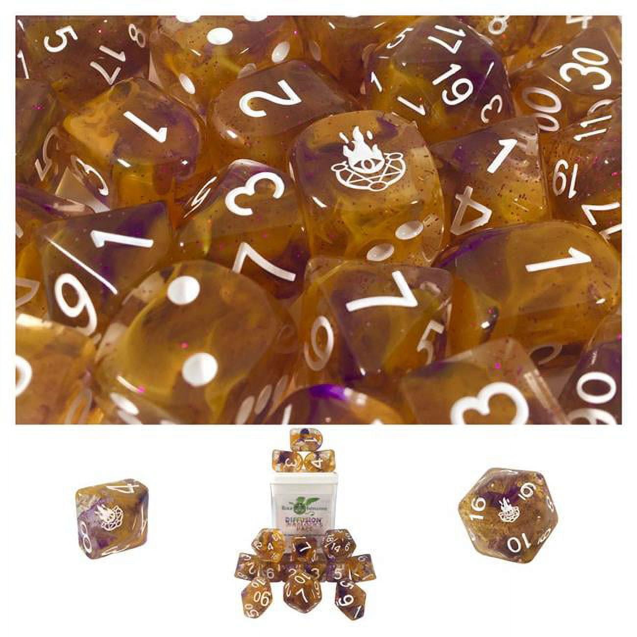 Picture of Role 4 Initiative R4I50531-FC-S Diffusion Warlocks Pact Dice - Set of 15