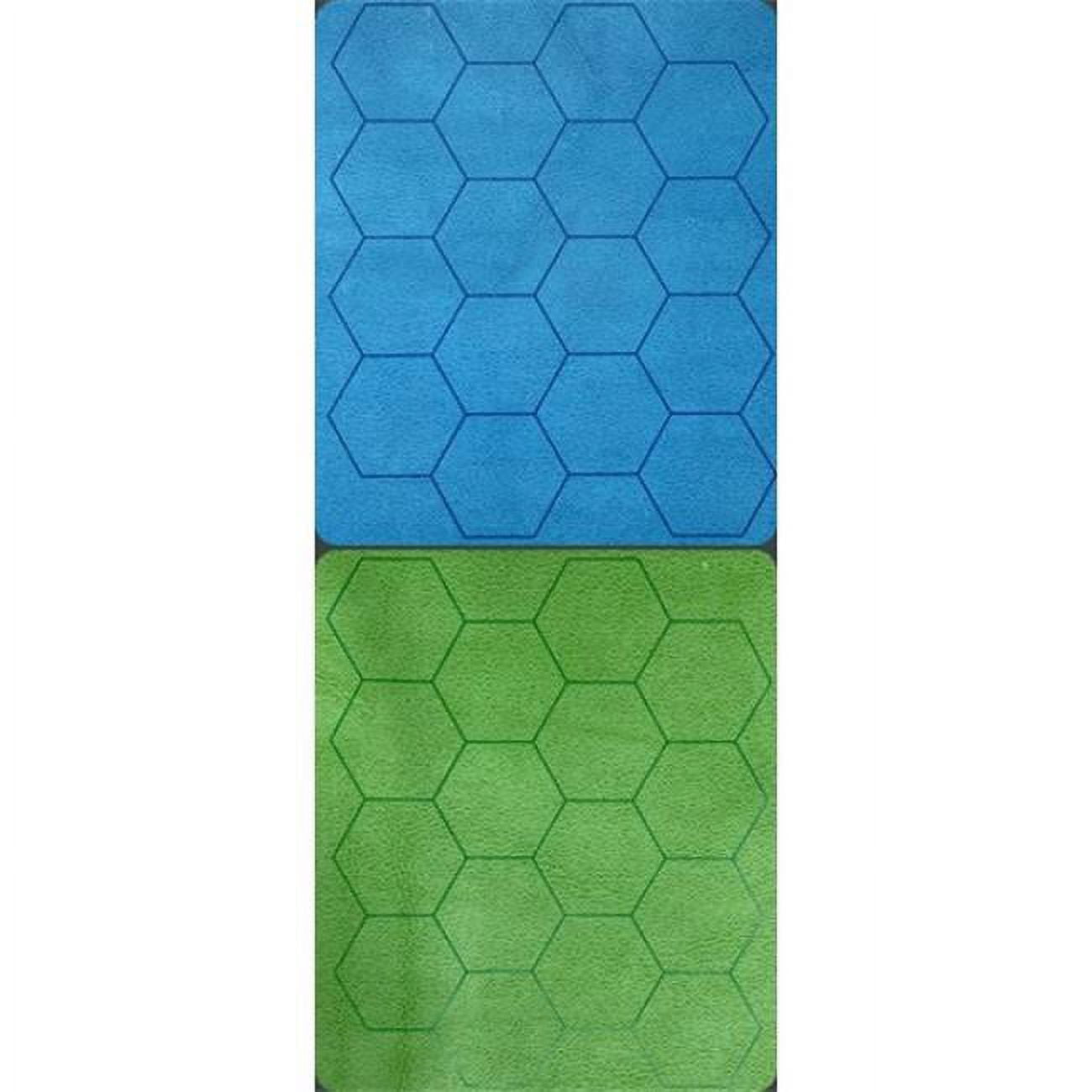 1 in. Reversible Hexes Megamat Board Game, Blue & Green
