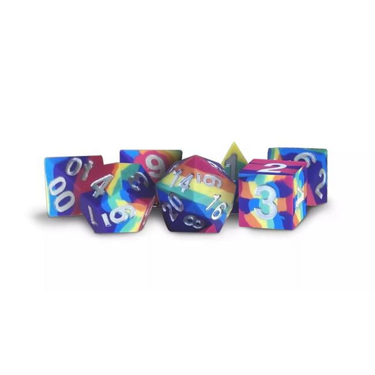 Sharp Edge SLC RBR Rainbow Dice, Set of 7