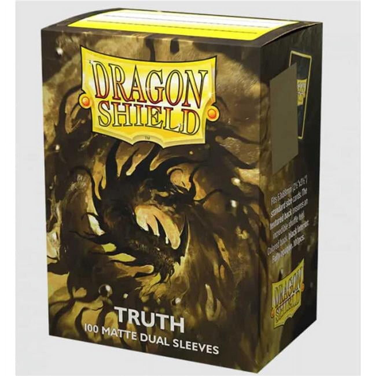 ATM15060 100 Dragon Shield Dual Matte Card Game, Gold - Truth