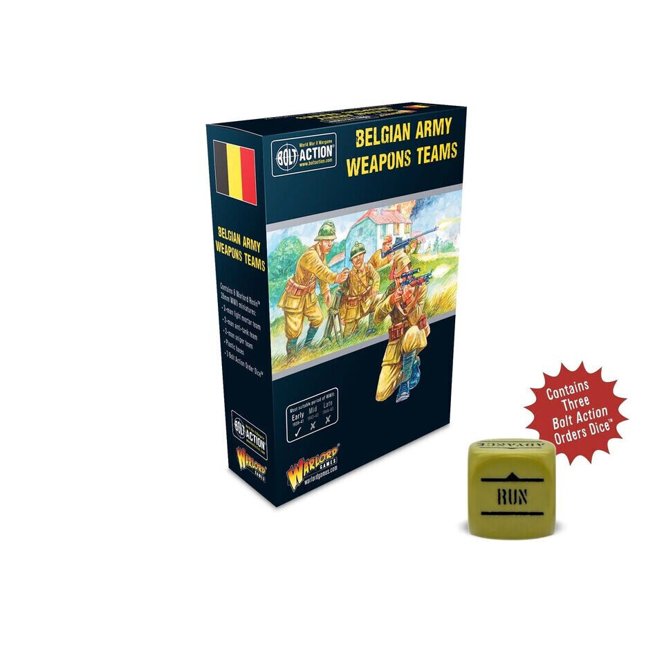Picture of Warlord Games WRL402217303 Bolt Action Belgian Army Weapons Teams Miniature Game