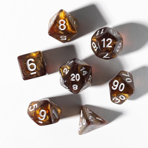 SDZ001606 Treasure Series Topaz Dice Set, Set of 7