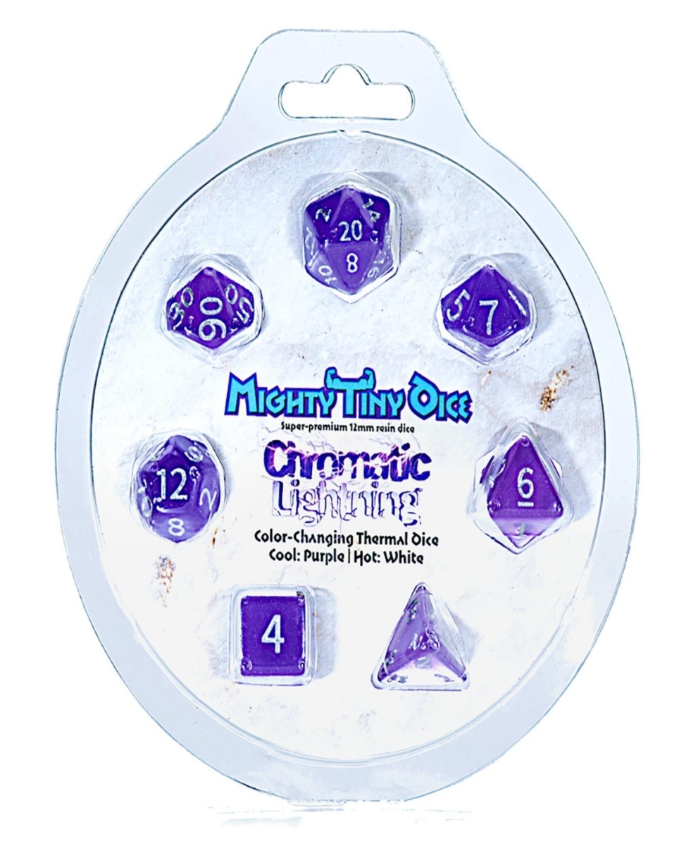 GKGTINYCH57 Mighty Tiny Chromatic Lightning Dice - Set of 7