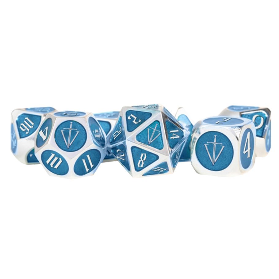 LICKP001 Metal TOV Silver with LT BU Enamel Dice -Set of 7