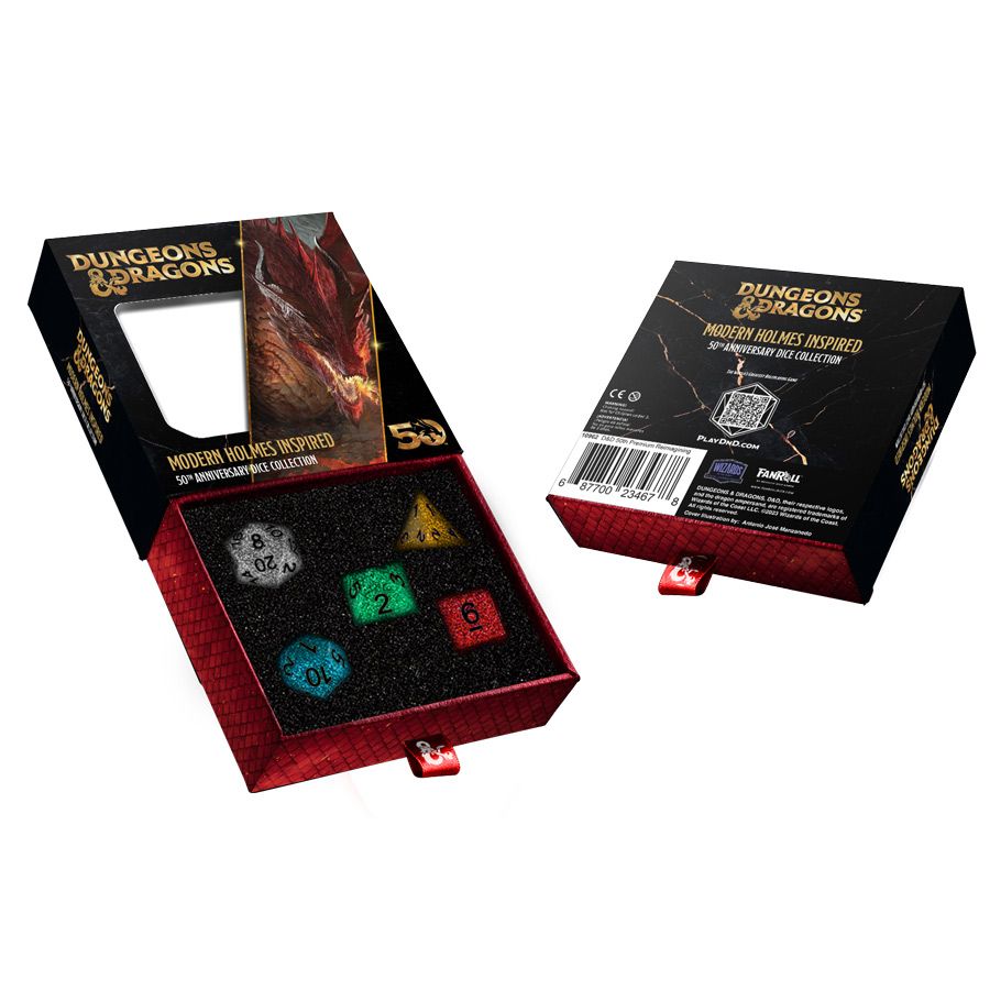 LIC10962 5-Set D&D 50th Modern Holmes Inspired Dice