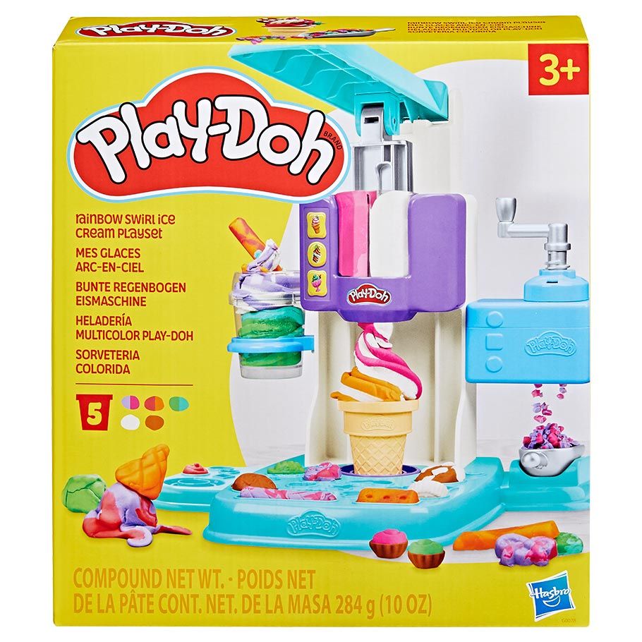 HSBG0028 Play-Doh Rainbow Swirl Ice Cream Playset Toy