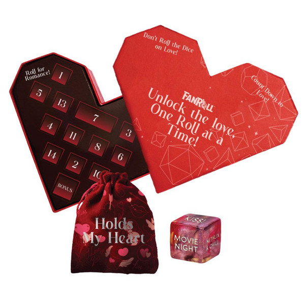 LIC1012 Valentines Advent Calendar Dice Game, Red