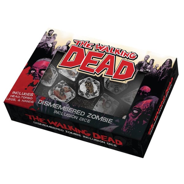 Picture of FanRoll by Metallic Dice Games LICTWD2 The Walking Dead Dismembered Zombie Inclusions Dice - Set of 7