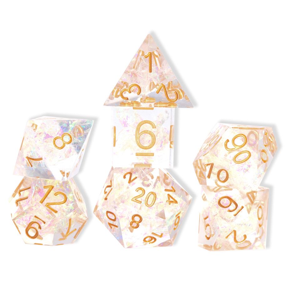 SDZ001410 Sharp Crystal Fairy Dice - Set of 7
