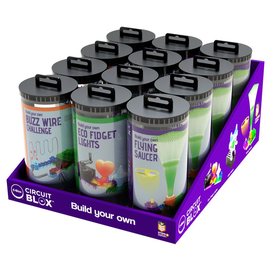 EBXTUBEPOP Circuit Blox Tube Pop Display Card Game, Pack of 12