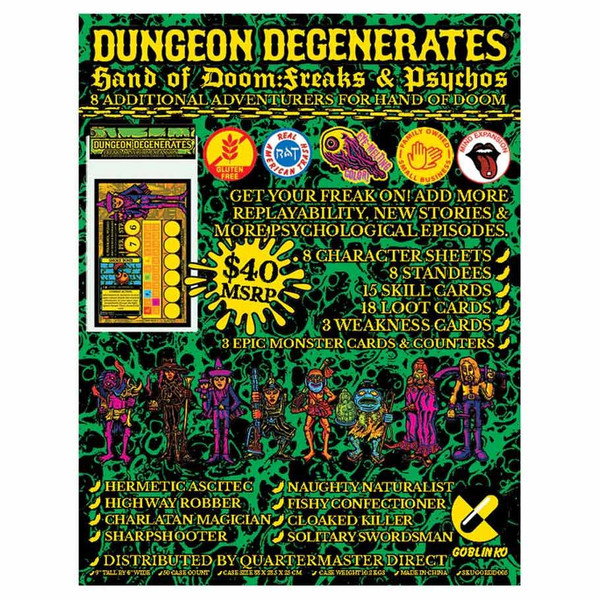 Picture of Goblinko Games GOBDD005 Dungeon Degenerates Freaks & Psychos Expansion Board Game