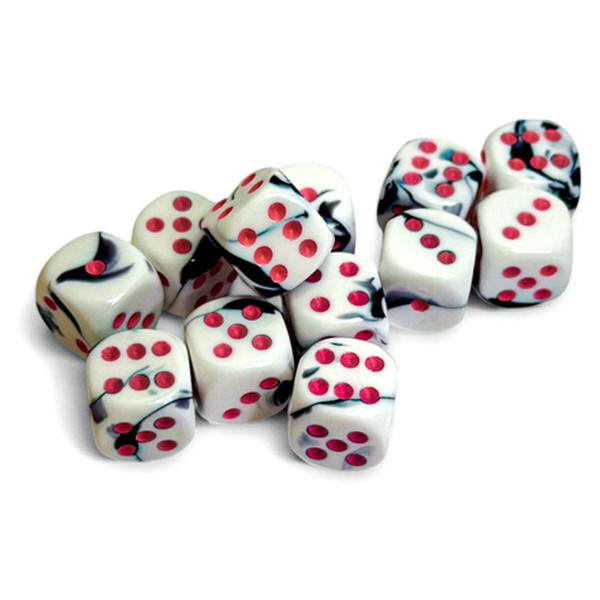 Manufacturing CHX26669 Gemini 16 mm d6, Black, White & Pink - Pack of 12