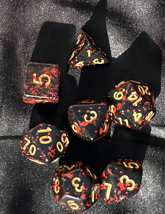 Picture of Goodman Games GMG6096 Dungeon Crawl Classics RPG Bloody Kith Horde Dice Set - Set of 14