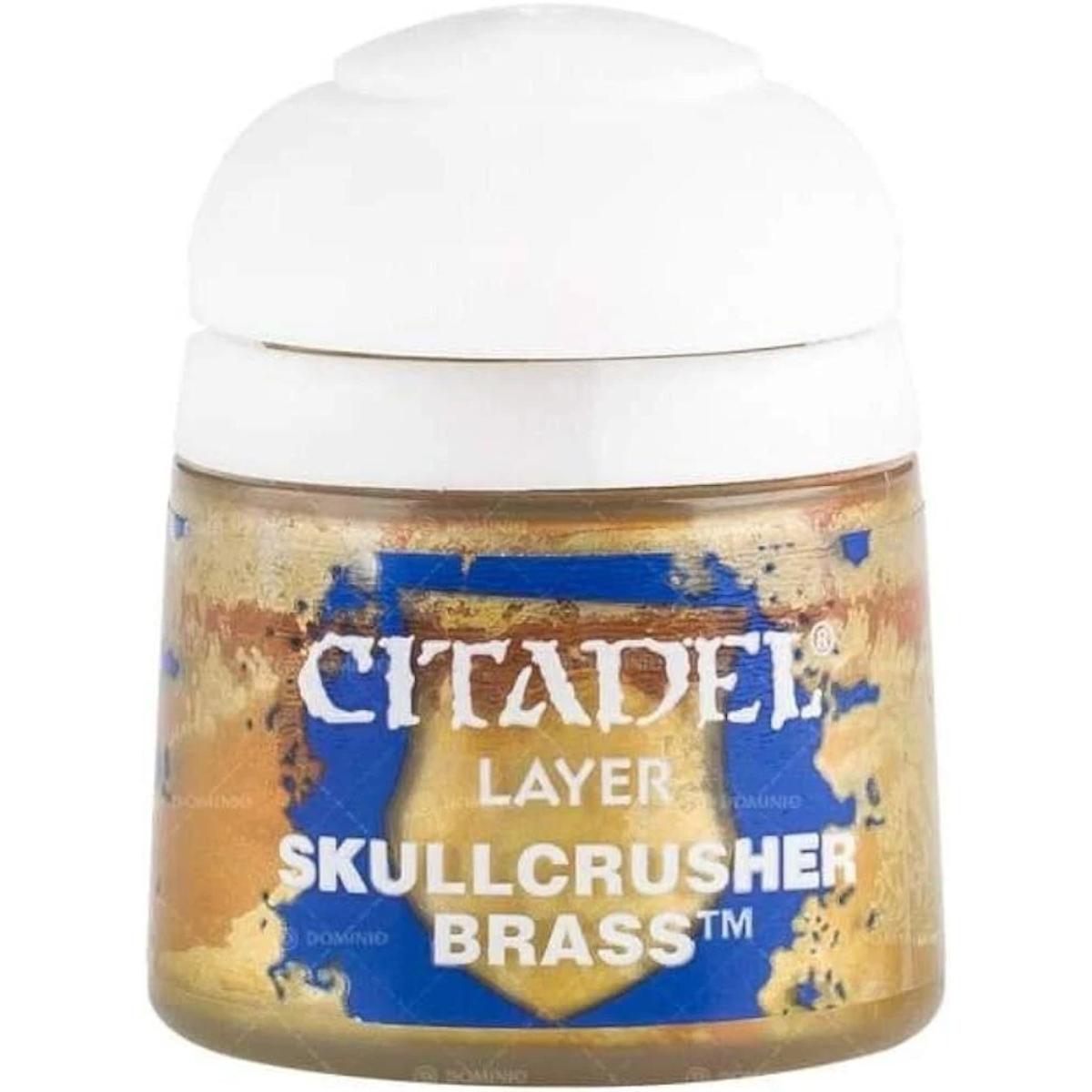 GAW22-73 12 ml Citadel Layer Skullcrusher Brass Paint - Genuine Hobby Paint