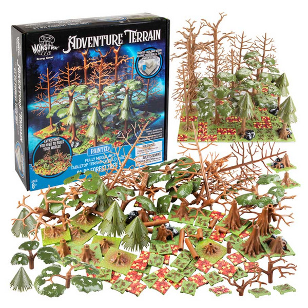MONPFT916 Monster Adventure Terrain Painted Forest Tree Card Game Set - 91 Piece