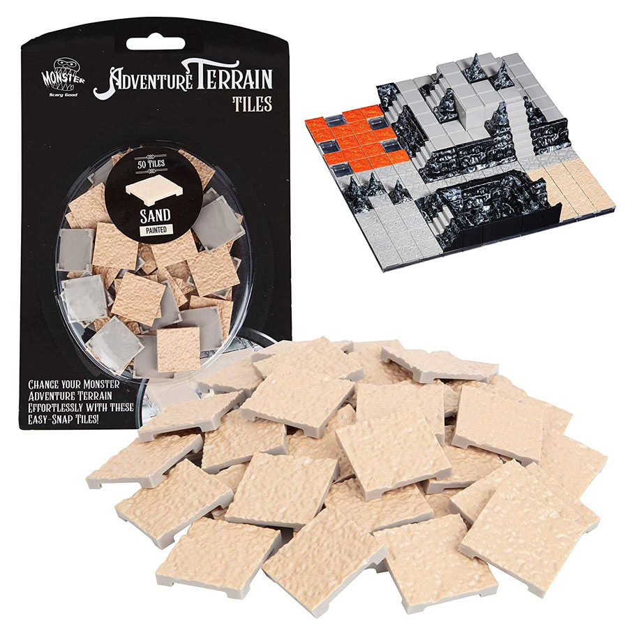 MONPSAT966 Monster Adventure Terrain - Painted Sand Tiles - 50 Piece