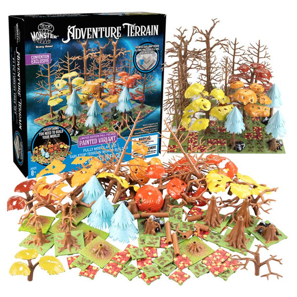 MONPVFT930 Monster Adventure Terrain Painted Forest Tree Fall Foliage Card Game Set - 91 Piece
