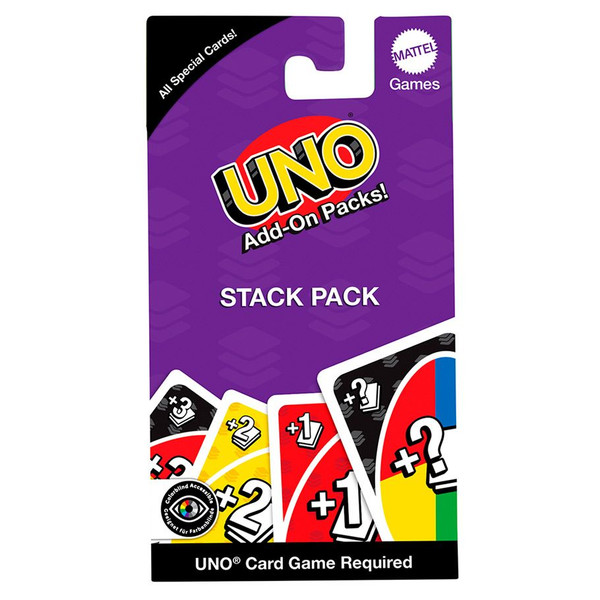 MTTJCV58 UNO Exp Pack Stack Pack Card Game - 12 Piece
