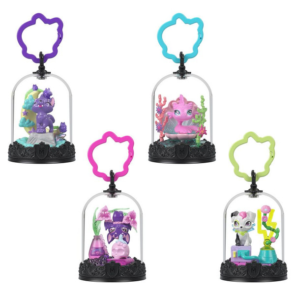 MTTJBF19 Monster High Monster Pet Keychain Assortment Figures - 9 Piece