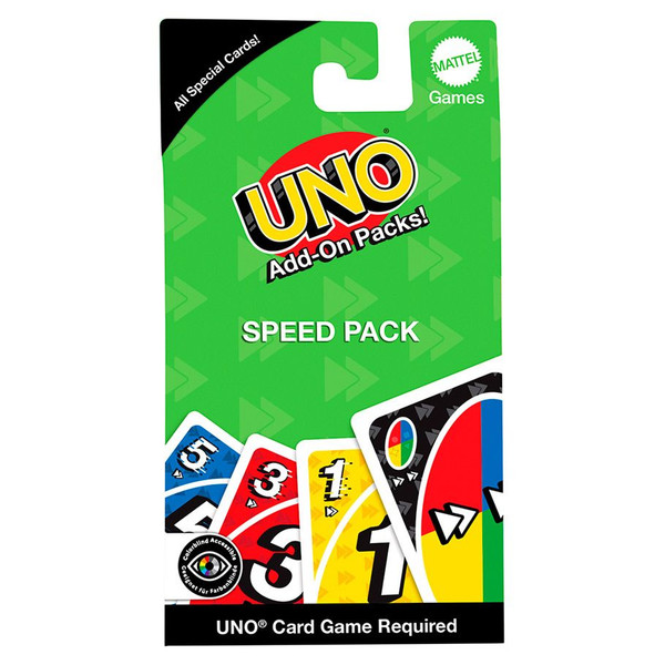 MTTJCV57 UNO Expansion Pack Speed Pack Card Game - 12 Piece
