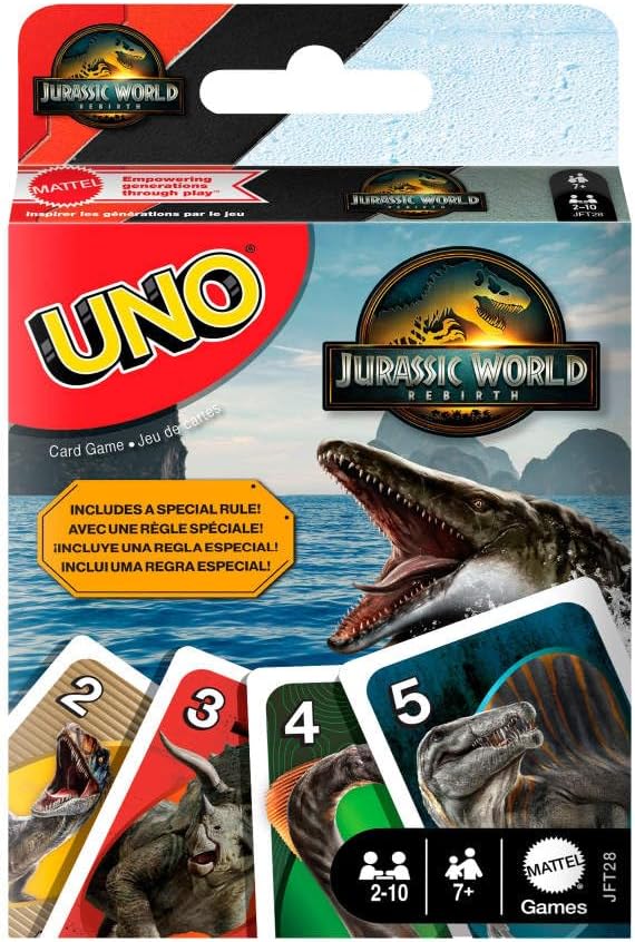 MTTJFT28 UNO Jurassic World Rebirth Card Game