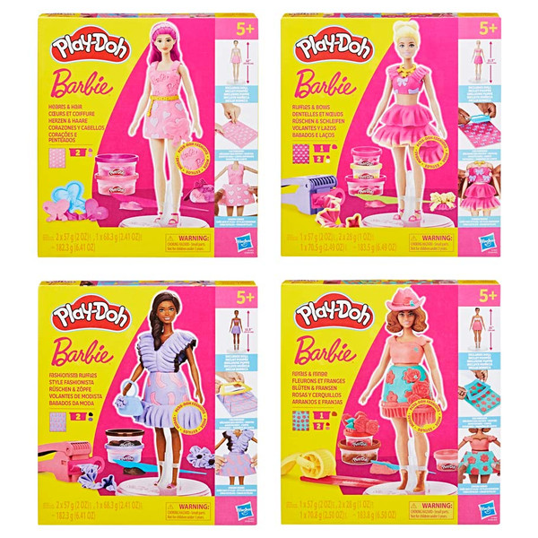 HSBG1354 Play-Doh Designer Dolls Assortment Barbie - 6 Piece