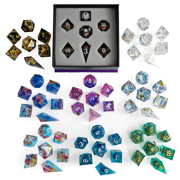 HYO0243 Mystery Sharp Edge Resin Dice - Set of 7