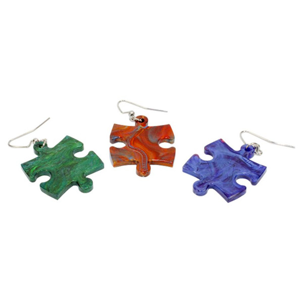 CHX54010 Hook Earrings Scarab Puzzle Piece - Set of 2
