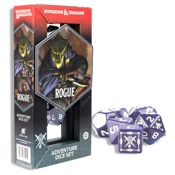SDZ200216B Rogue Adventure Dice, Purple & Refresh