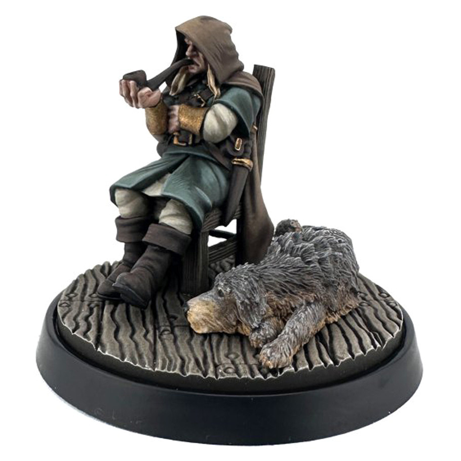 REM07206 Dungeon Dwellers-Mysterious Stranger & Hound Miniature Figures