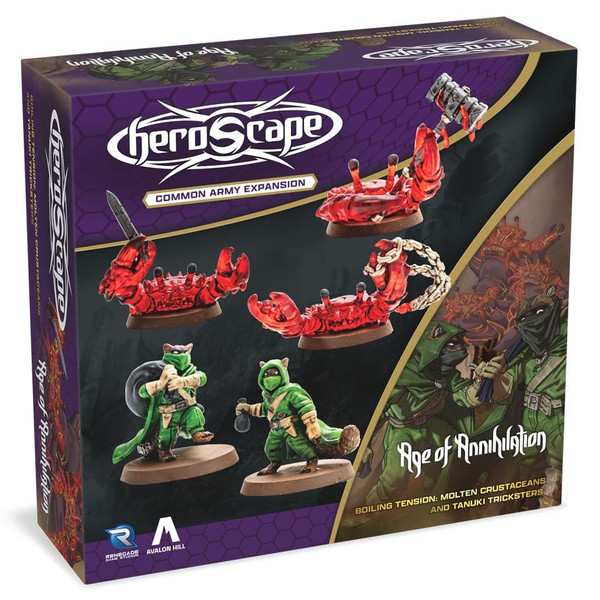 REN02796 Heroscape Boiling Tension Molten Crustaceans & Tanuki Tricksters Army Expansion Board Game