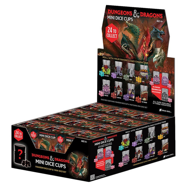 SDZ240501 Dungeons & Dragons Mini Dice Cups Series Two PDQ Role-Playing Game - 12 Piece