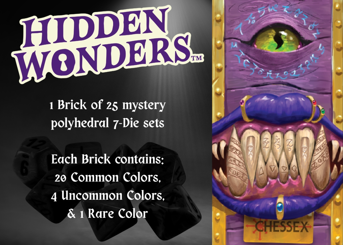 Manufacturing CHX38000B Hidden Wonders 7-Die Polyhedral Dice Sets, Assorted Color - Brick of 25