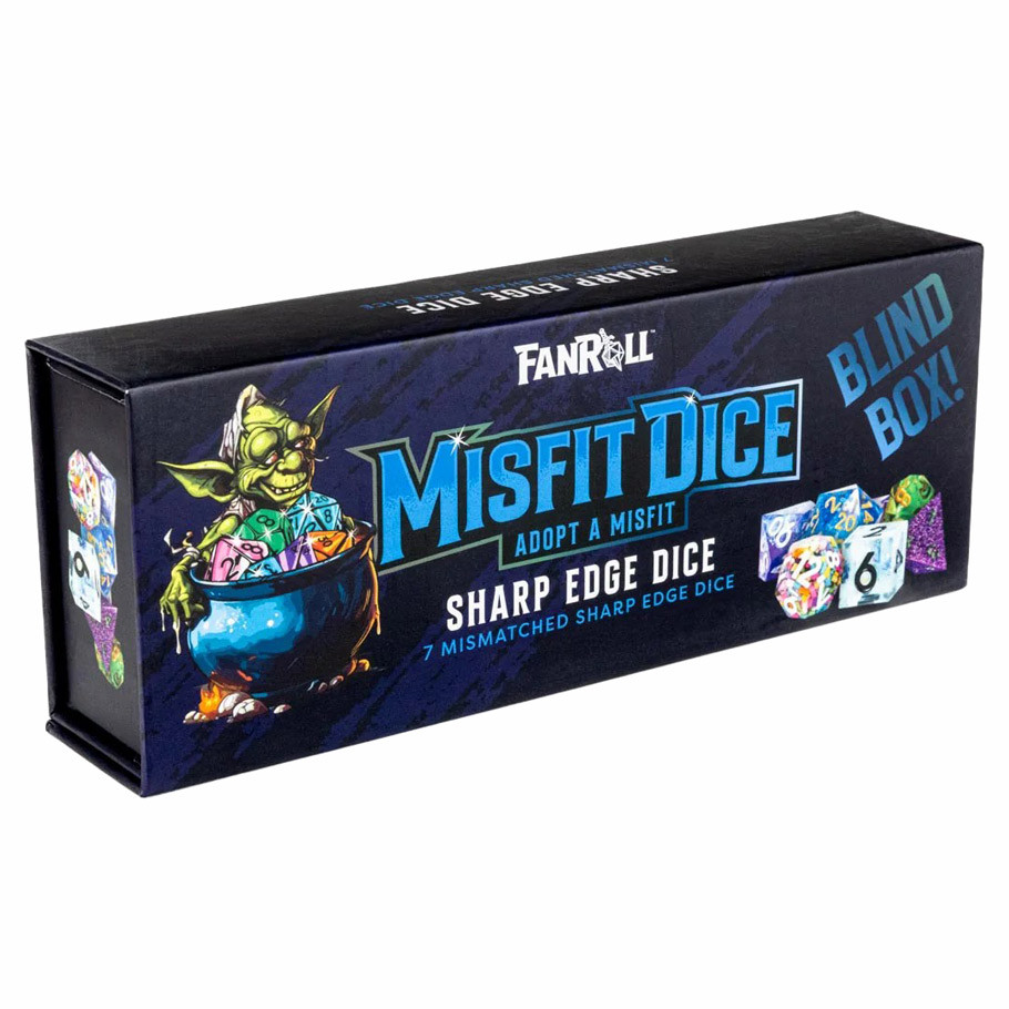 LIC9208 Mystery Misfit Sharp Edge Resin Polyhedral Dice Set - 7 Piece