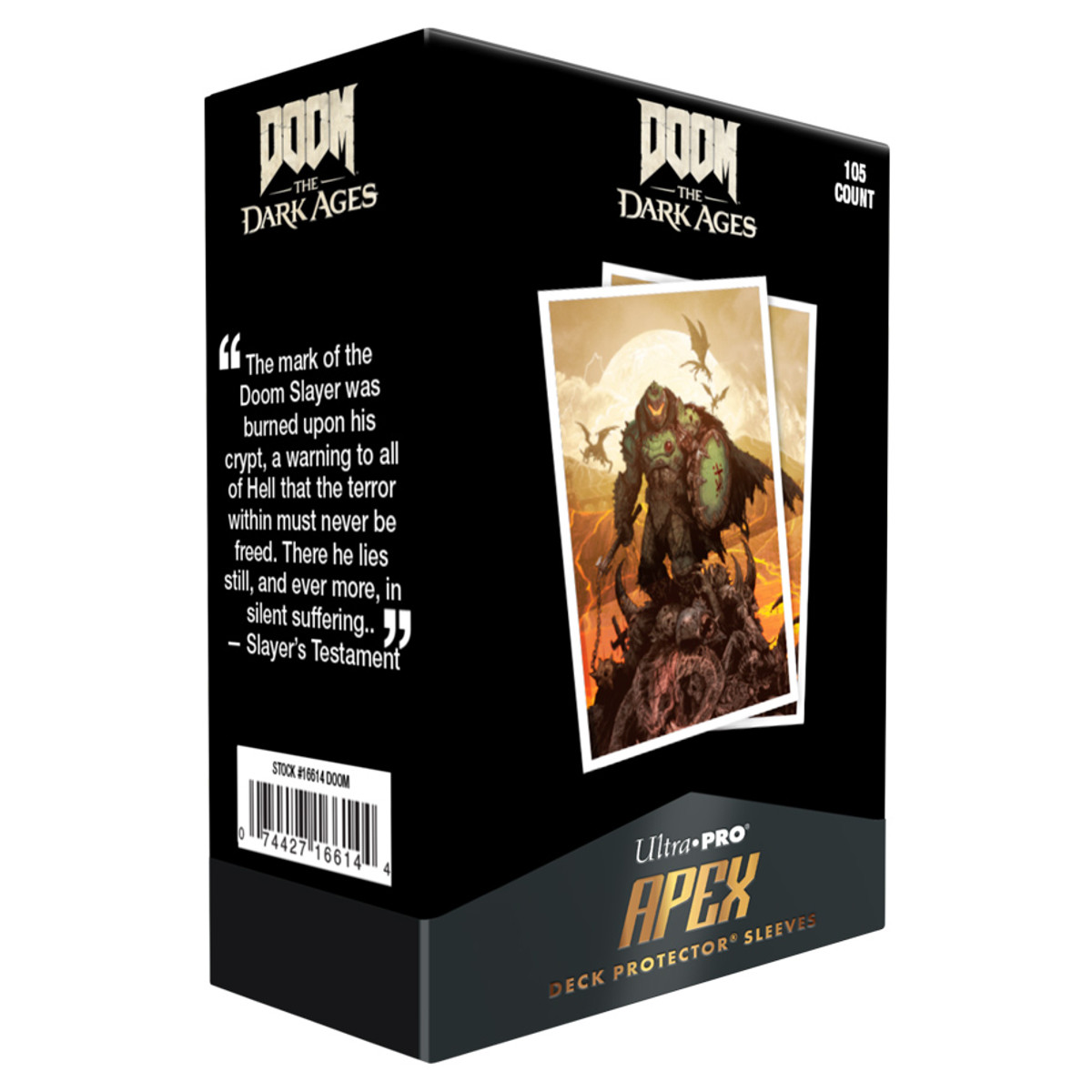 ULP16615 Apex Doom - The Dark Ages Wrath Deck Protector - 105 Piece