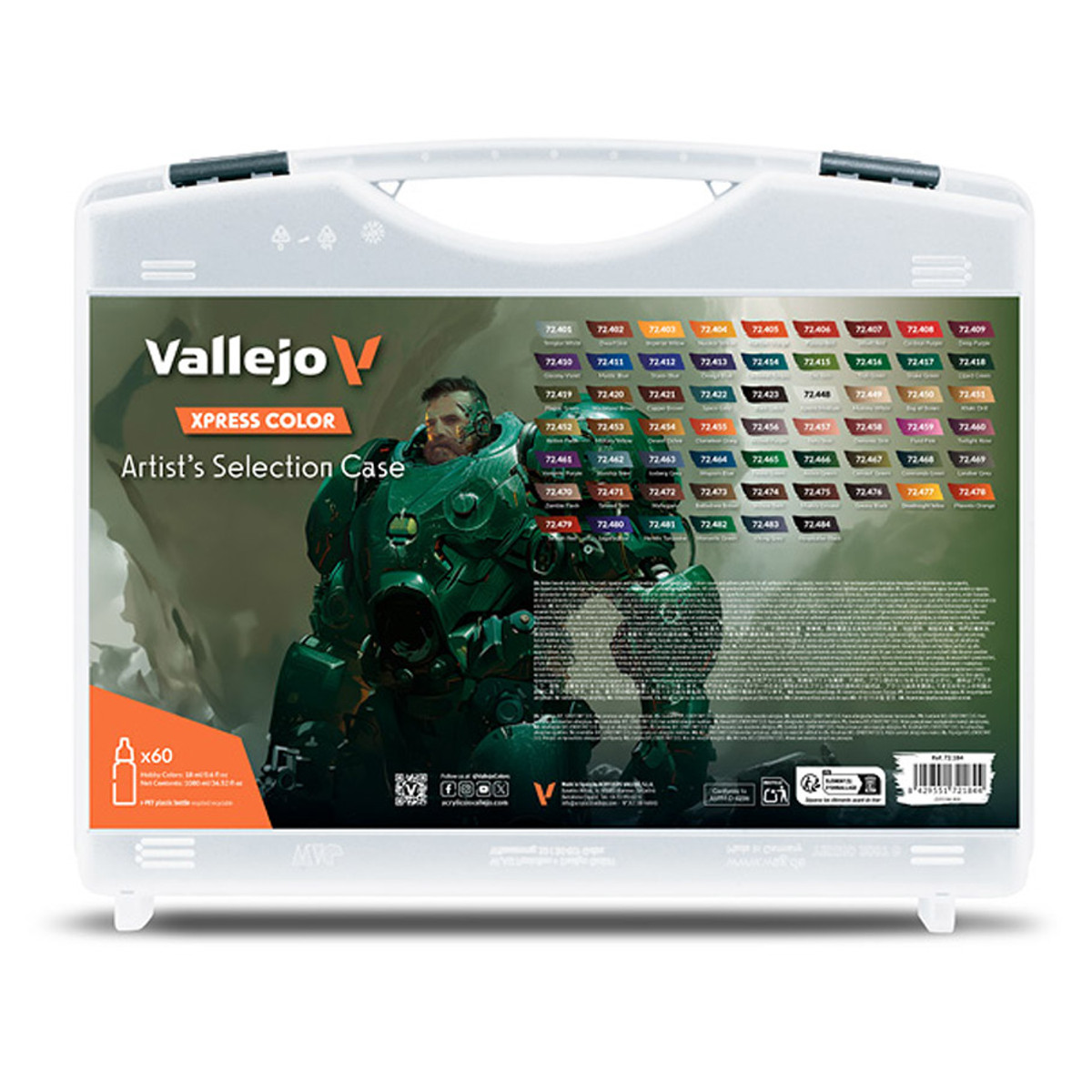 VJP72184 Game Color - Xpress Color Case - Artists Selection Case - 60 Piece