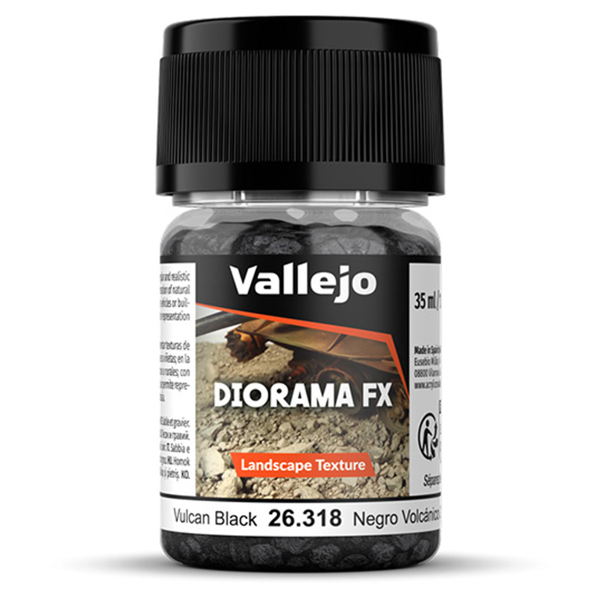 VJP26318 2-5 mm - 35ml Diorama Effects Landscape Paint - Vulcan Black
