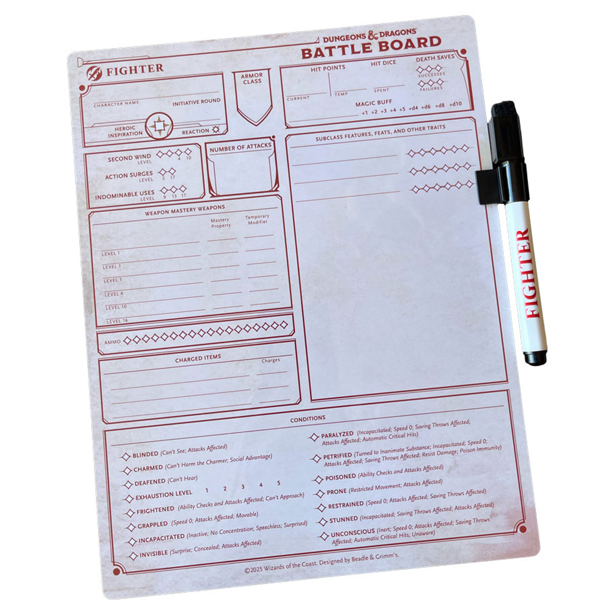 BAG023001 Dungeons & Dragons 5E - Fighter Battle Board Game