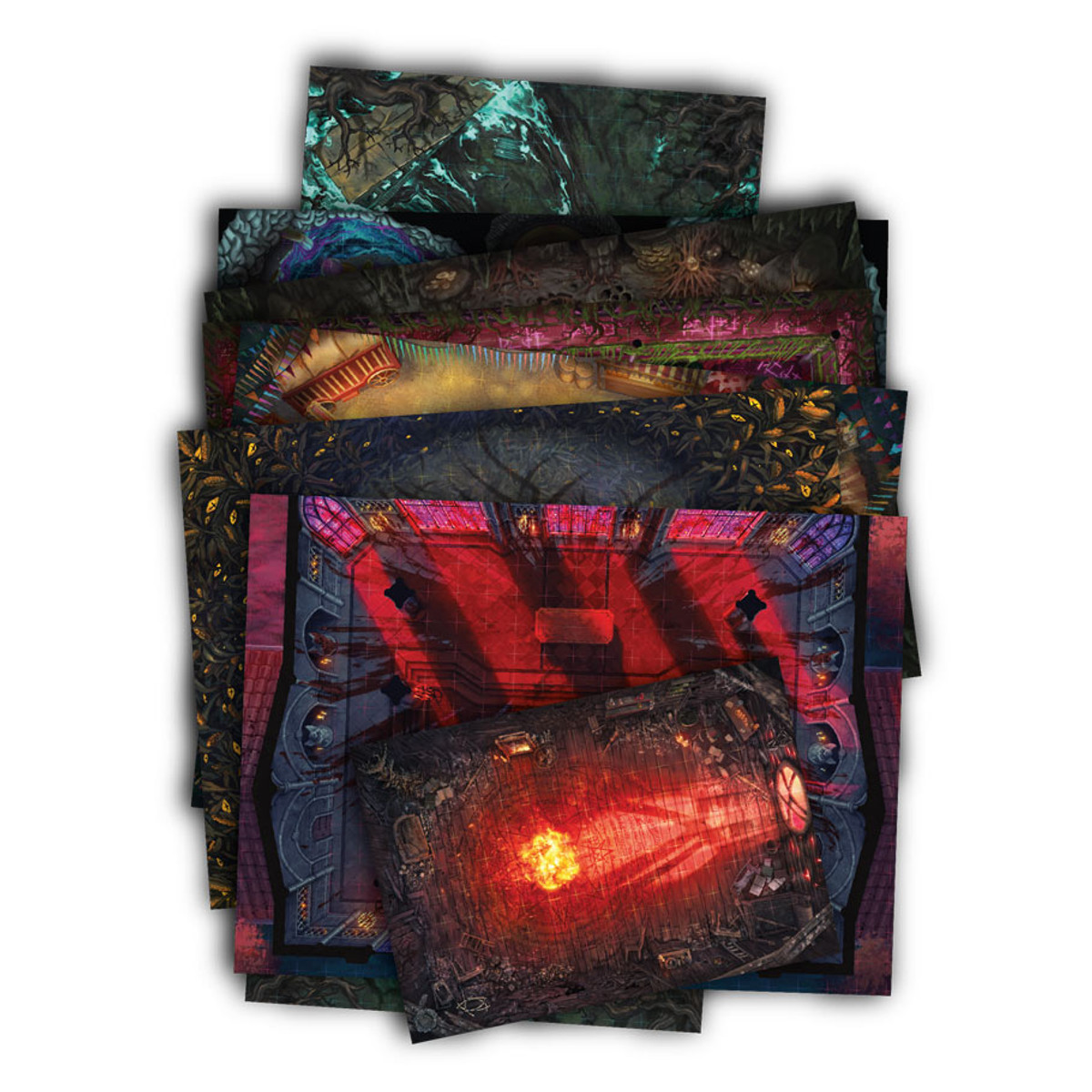LAETCMTMP Dungeons & Dragons 5E - The Crooked Moon - Tactical Map Pack Playing Game