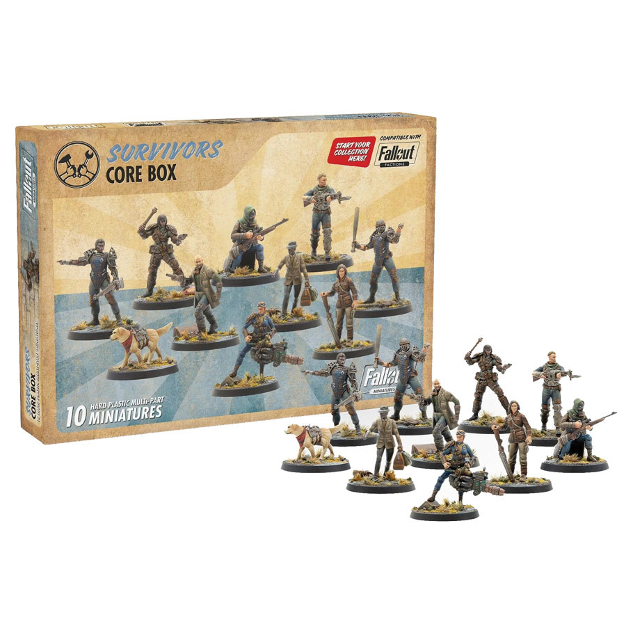 MUH01620112 Plastic Fallout Miniatures Wasteland Survivors Core Set