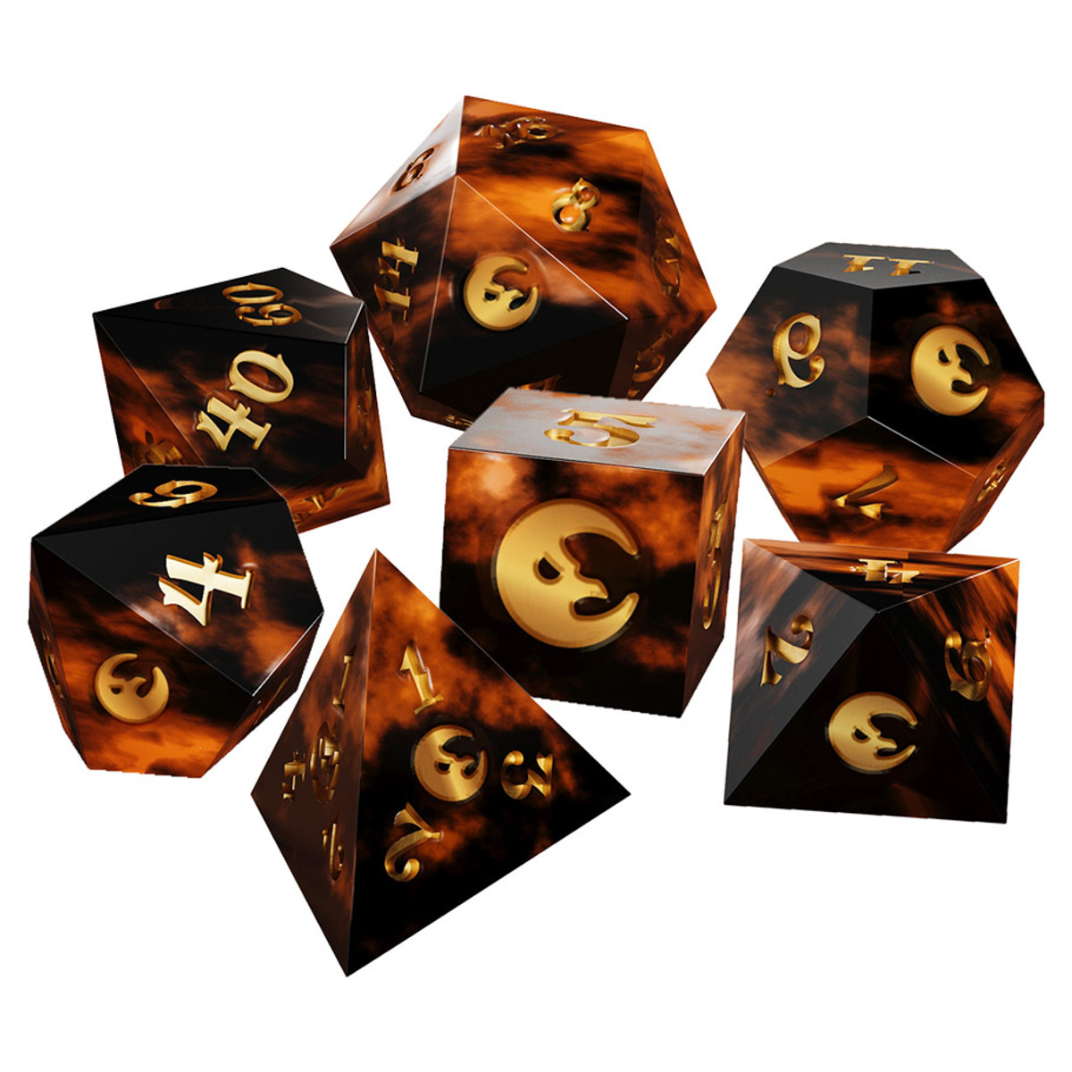 LAETCMDCMS The Crooked Moon Dice Set - Set of 7