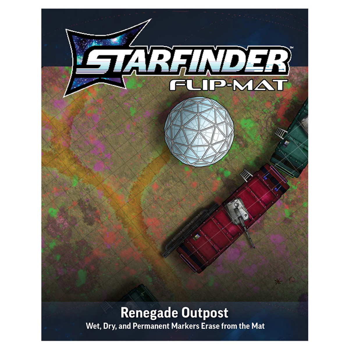 PZO21008-FM Star finder 2E - Flip-Mat - Renegade Outpost Playing Game