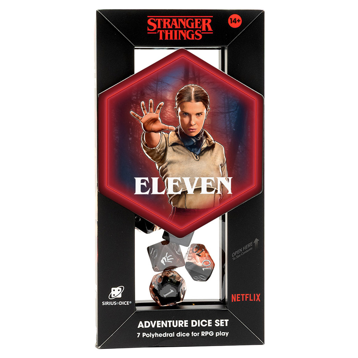 SDZ900204 Stranger Things Adventure Dice - Eleven - Set of 7
